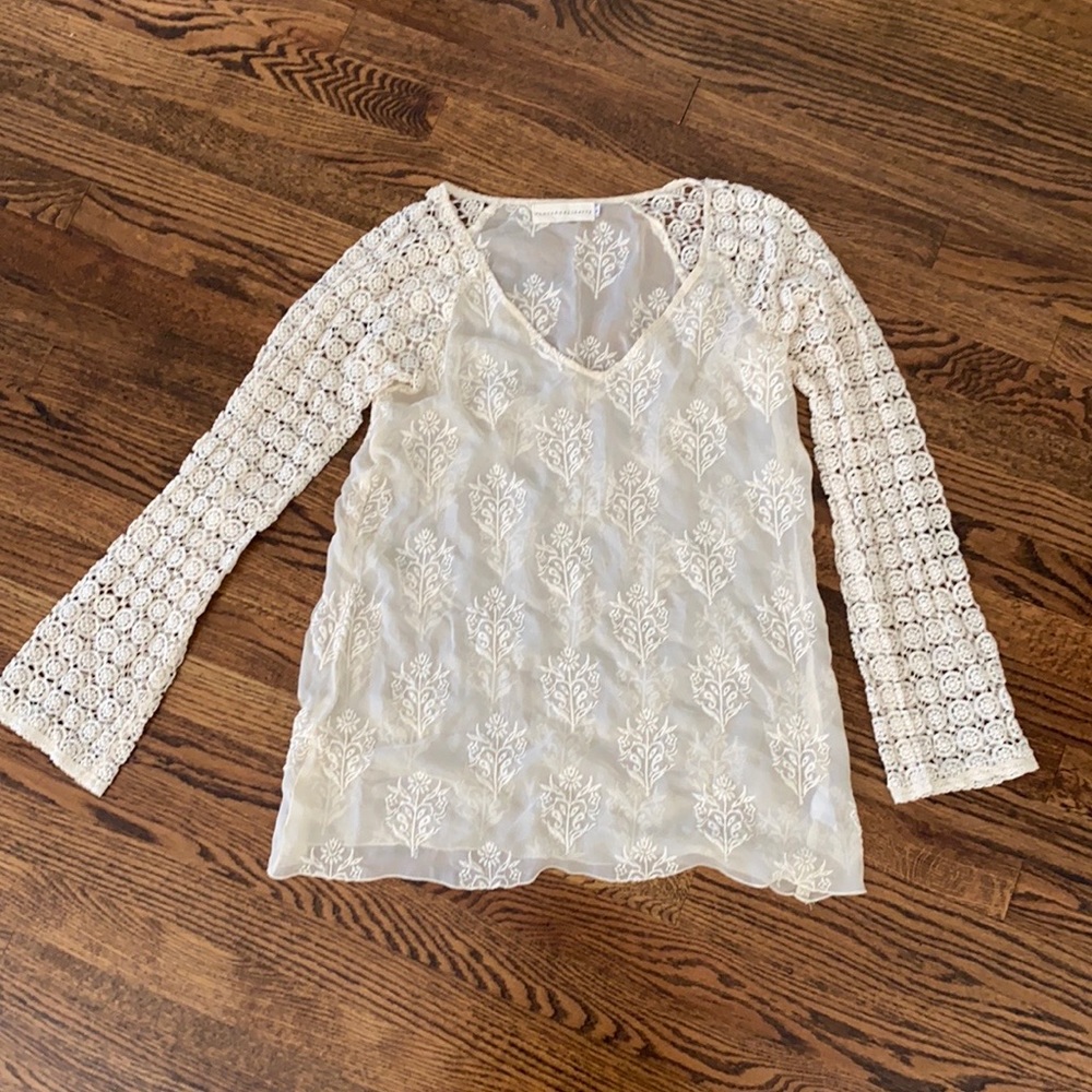 Lace blouse perfect for a nice brunch out.